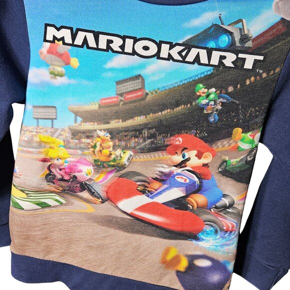 Mario Kart Kids Long Sleeve Crewneck Sweatshirt Size 4-5Y By Difuzed - Picture 4 of 4